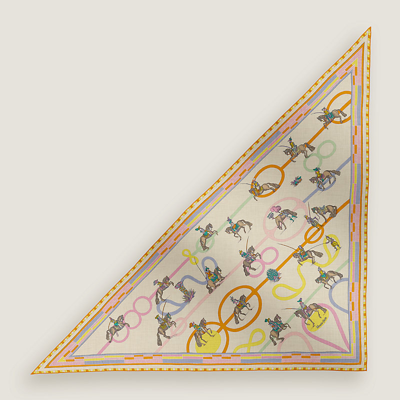 HERMÈS ダマフラー mille-et-un-lapins-triangle--